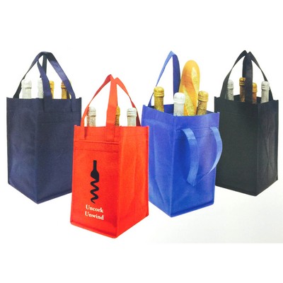 Non Woven 1 To 4 Wine Bottles Tote Bag