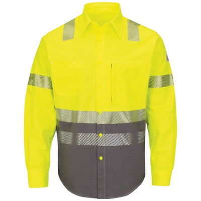 Bulwark® Men's Hi-Visibility Color-Block Uniform Shirt