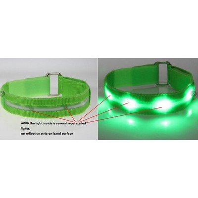 LED Polyester Armband w/4 Piece LED Light