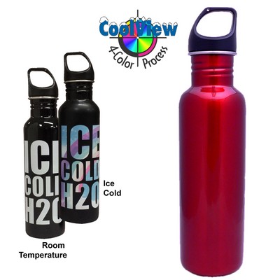 26 Oz. Stainless Excursion Bottle with Color Change Full Color!