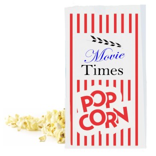 3 Lb. White Stock Popcorn Bag 2C1S (4.75"x2.8"x8.8")