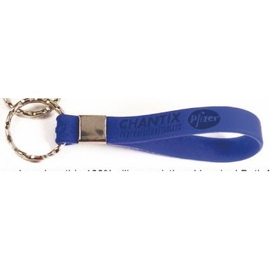 10" Silicone Wristband Key Ring (Debossed or Screen Printed)