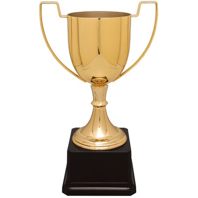 Golden Crown Metal Trophy Cup 10 1/2"H