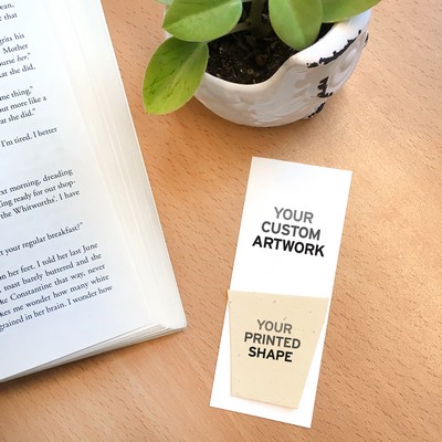 1-Sided Small Eco Bookmark w/Printed Shape