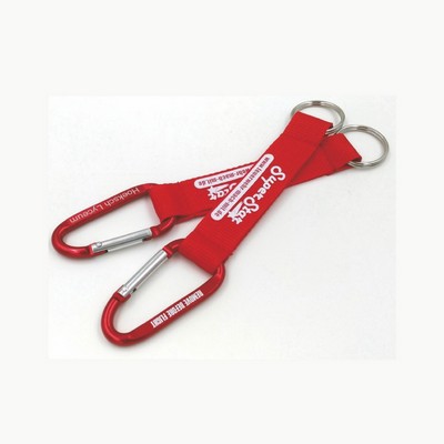 Carabiner Keychain W/ Polyester Strap