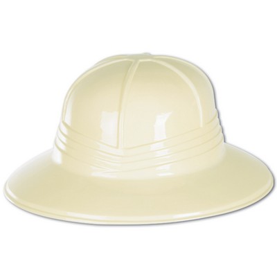 White Plastic Sun Helmet Hat