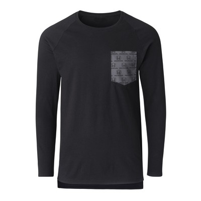 Men's Long Sleeve Everyday Tee w/Customizable Pocket