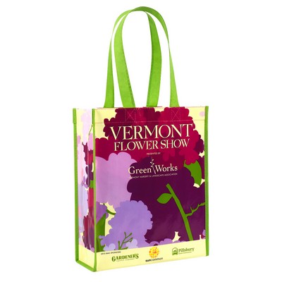 Custom 120g Laminated Non-Woven PP Tote Bag 10"x13"x6"