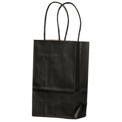 Matte Tinted Natural Kraft Paper Gem Shopping Bag (5¼"x3¼"x8.375")