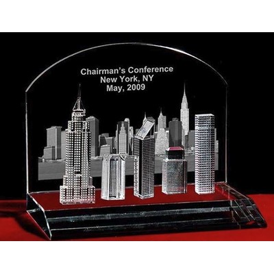 Crystal New York Cityscape Sculpture (6")