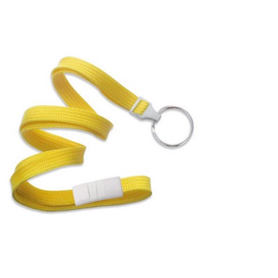 3/8" Breakaway Blank Lanyard w/Split Ring (Yellow)