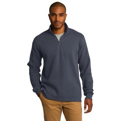 Port Authority® Slub Fleece 1/4-Zip Pullover