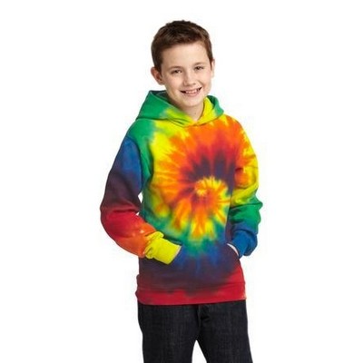 Port & Company® Tie-Dye Youth Pullover Hooded Sweatshirt