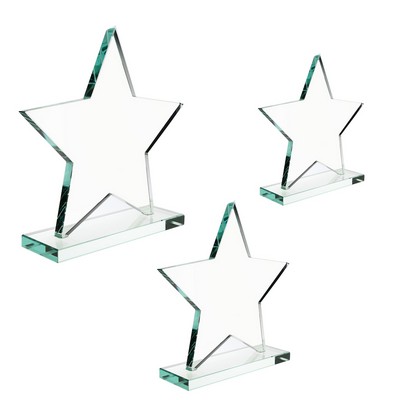 Medium Jade Glass Star Award