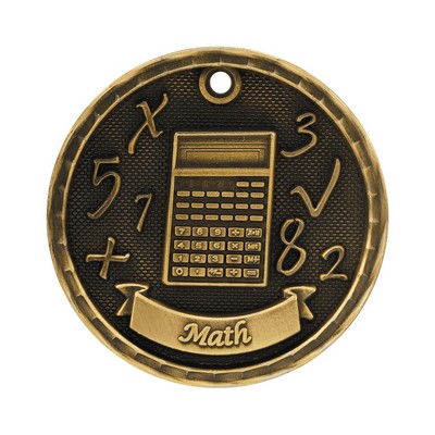 2" 3D Math Medal