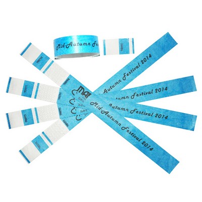 Black Print Tyvek Wristbands