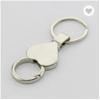 Metal Heart Shaped Pull Ring Key Chain