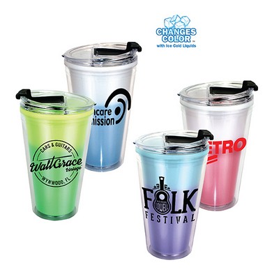 16 Oz. Mood Victory Acrylic Cup w/Flip Top Lid