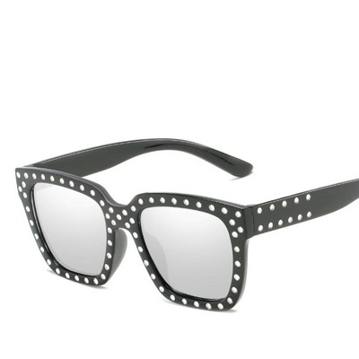 Big Frame Round Diamond Sun Glasses