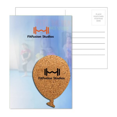 Post Card with Balloon Cork Coaster