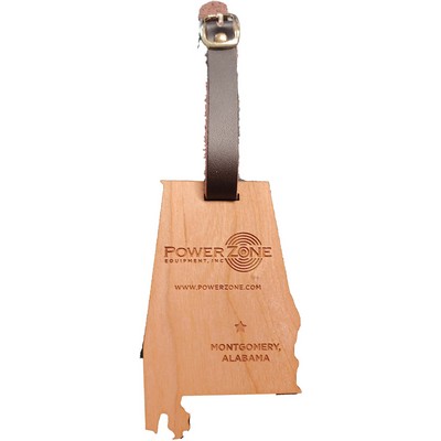 3" x 4" - Alabama Hardwood Luggage Tags