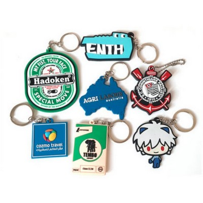 1" 2D PVC Keychain / Keytag