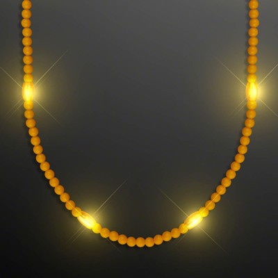 Still-Light Yellow Beads No-Flash Necklace - BLANK