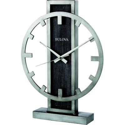 Silver Streak Table Clock