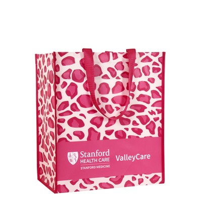 Custom 140g Double Laminated Non-Woven Polka-Dot Tote Bag 13"x15"x8"