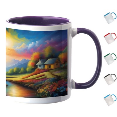 Two-Tone Full Color Coffee Mug 11 oz. Sublimated Mugs