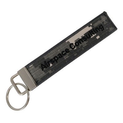 5 x 1 1/4" Camouflage Key Chain with Metal Crimp Attachment