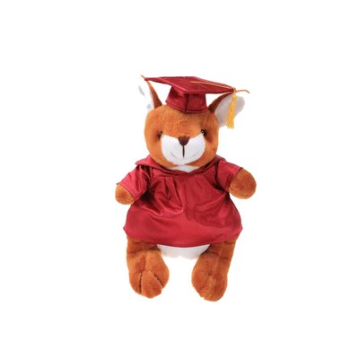 Soft Plush Kangaroo with Graduation Cap and Gown