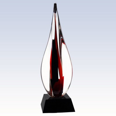 Black Contemporary Award w/Black Crystal Base