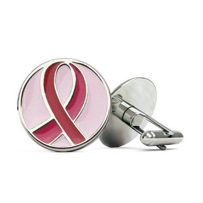 Pink Ribbon Cuff Links