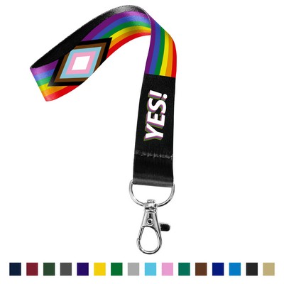 3/4" Full Color Sublimated Wrist Keychain Lanyard