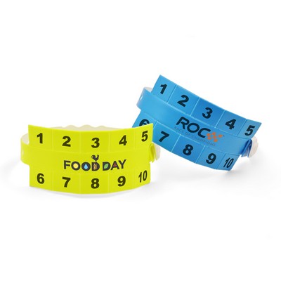 Custom Vinyl Wristbands 10 Tab Wristbands-Printed