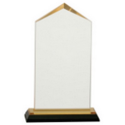 3 1/2" x 7 1/2" Gold Jewel Impress Acrylic Award