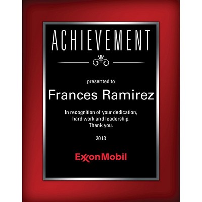 9" x 12" Splash of Color Plaque - Black & Red