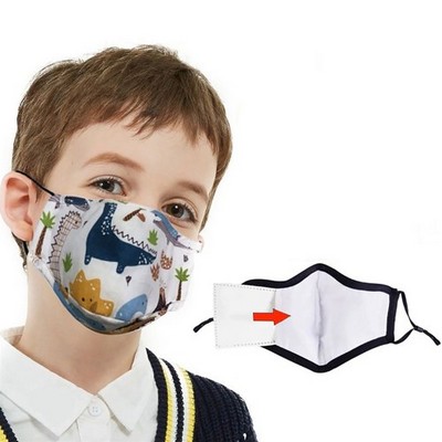 Kids Face Mask w/ Full Color Imprint Cotton Safety Masks