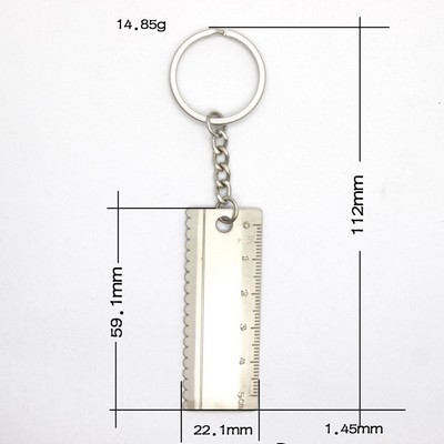 Ruler Shaped Key Chain