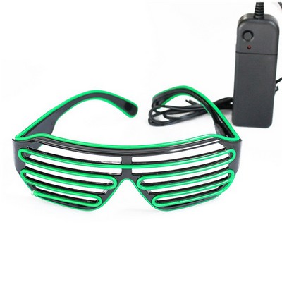 Buttons Shutter Light LED Glasses