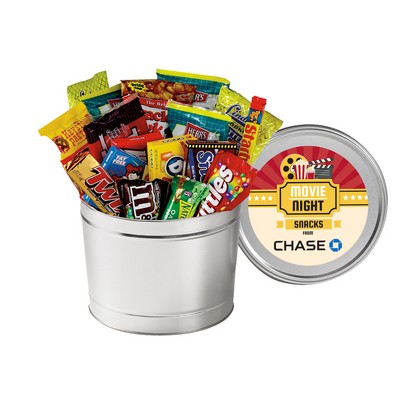 2 Gallon Movie Night Crowd Pleaser Snack Tin