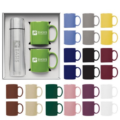 Hampton To Go Mug Gift Set - Deep Etched