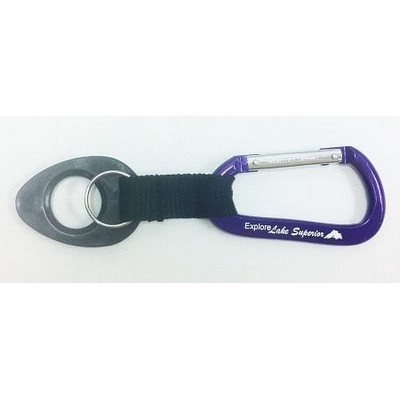 Purple Carabiner w/Split Ring & Bottle Holder