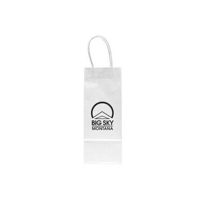 White Kraft Paper Shopping Bag (5.25"x3.5"x13")