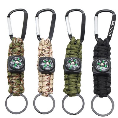 Key Chain Rope w/Compass