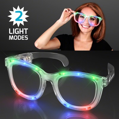 Wacky Flash LED Jumbo Party Shades - Domestic Print