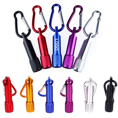 LED Flashlight Torch w/Climbing Carabiner