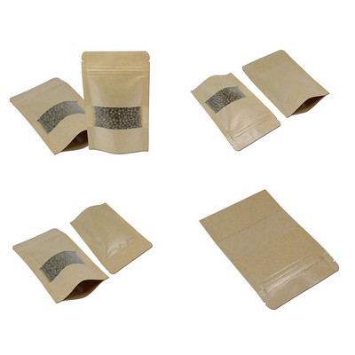 Resealable Kraft Bag With Clear Window