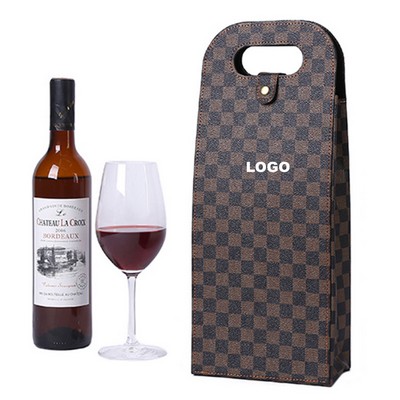 Business Grid Protection Wine Carrying Tote Bag